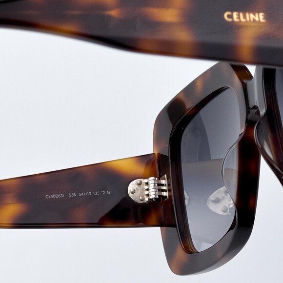 Celine 3 DOTS  CL40263I 53B Women BRAND NEW Sunglasses Havana Gradient Smoke - Picture 8 of 9